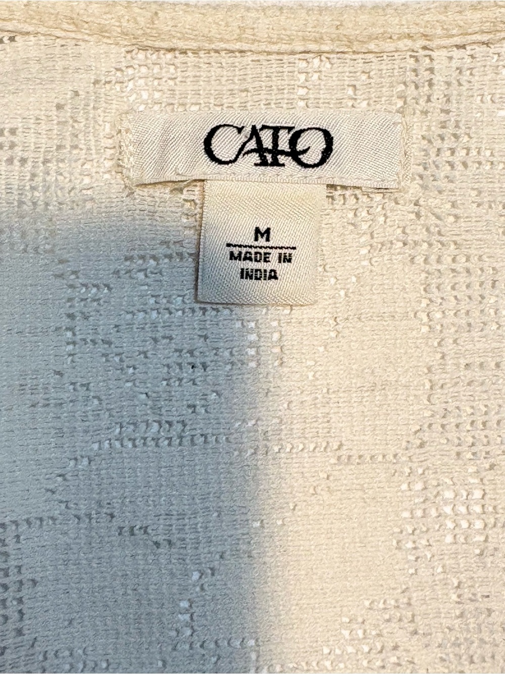 Cato a bohemian floral lace long duster cardigan medium off white fringe - Picture 9 of 12